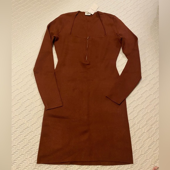 Womens Long Sleeve Half Zip Mini Dress SZ S - Picture 11 of 15